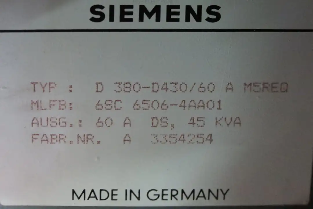 6SC 6506-4AA01 SIEMENS