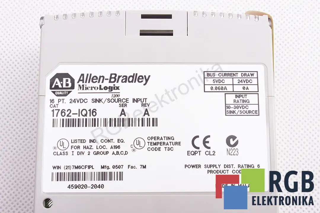 1762-IQ16 16PT. 24VDC ALLEN BRADLEY