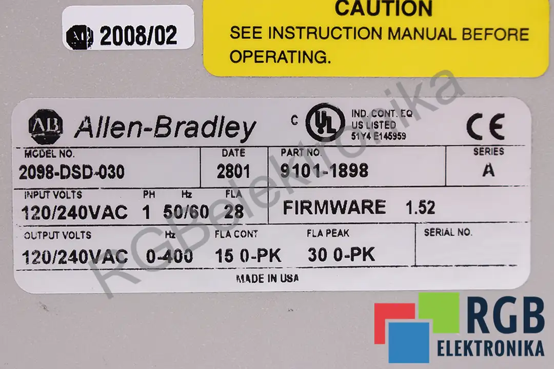 2098-DSD-030 ALLEN BRADLEY