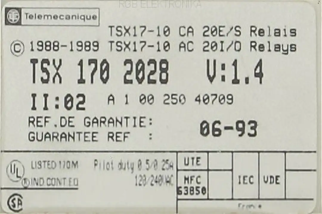 TSX 170 2028 TELEMECANIQUE