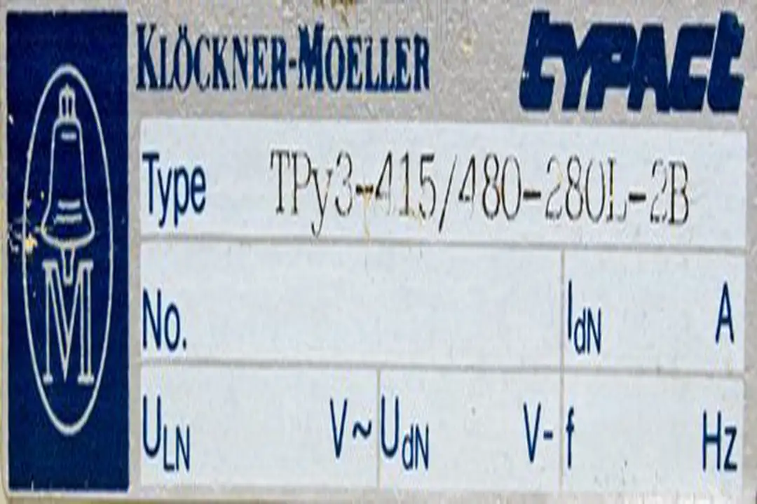 tpy3-415-480-280l-2b KLOCKNER MOELLER naprawa