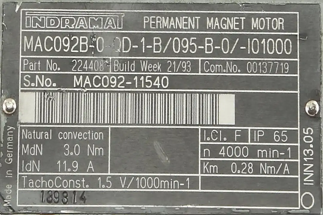 mac092b-0-qd-1-b-095-b-0--i01000 INDRAMAT naprawa