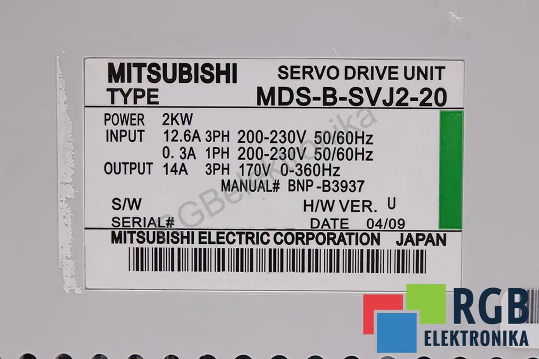 MDS-B-SVJ2-20 MITSUBISHI ELECTRIC