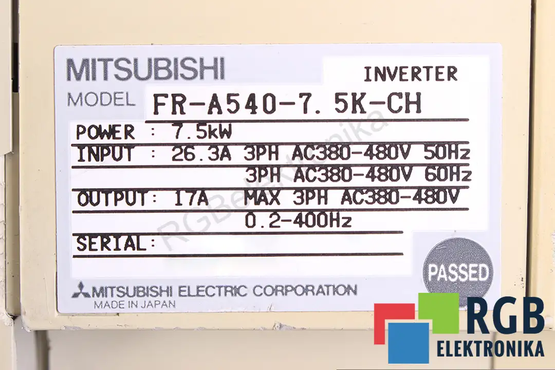 FR-A540-7.5K-CH MITSUBISHI ELECTRIC