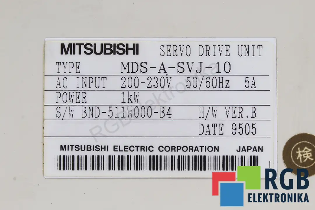 MDS-A-SVJ-10 MITSUBISHI ELECTRIC