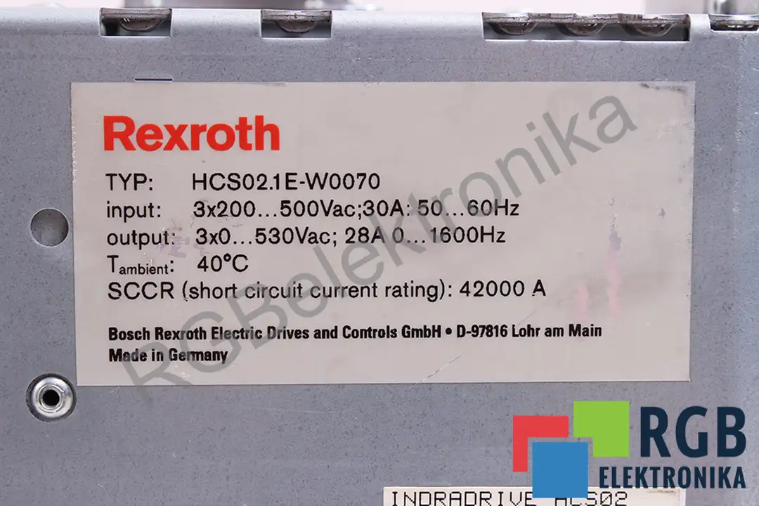HCS02.1E-W0070 BOSCH REXROTH