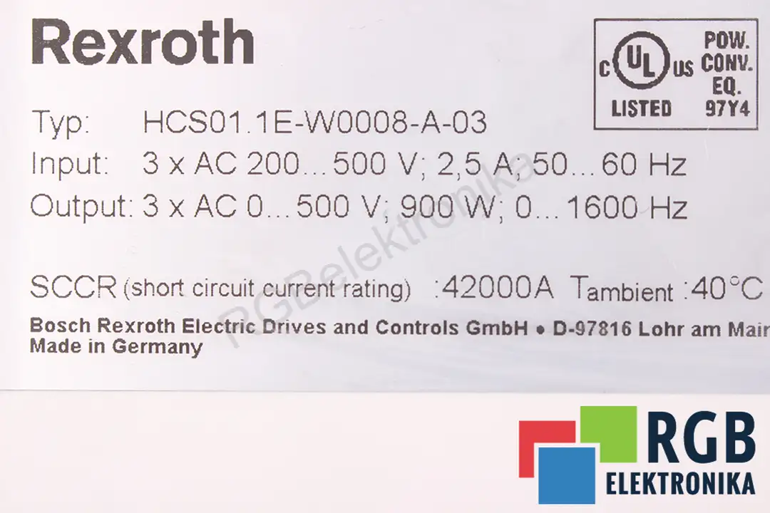 HCS01.1E-W0008-A-03 BOSCH REXROTH