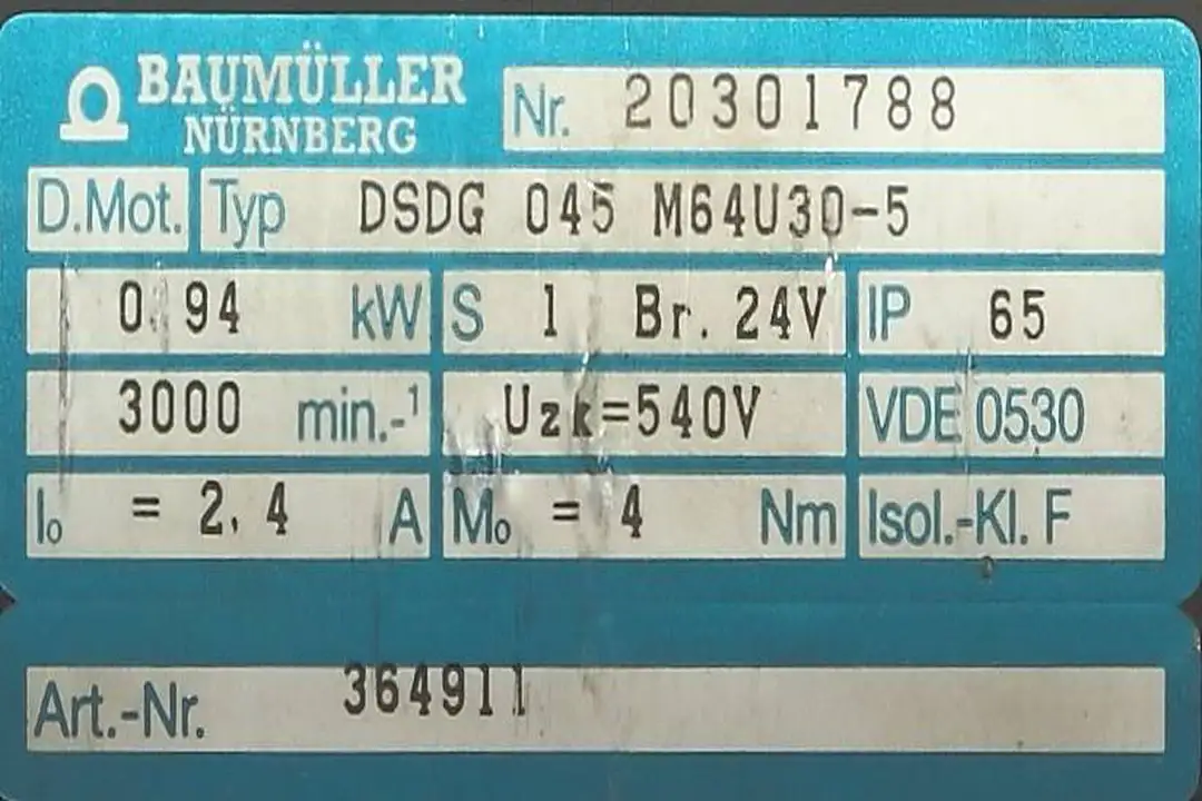 dsdg-045 BAUMULLER naprawa