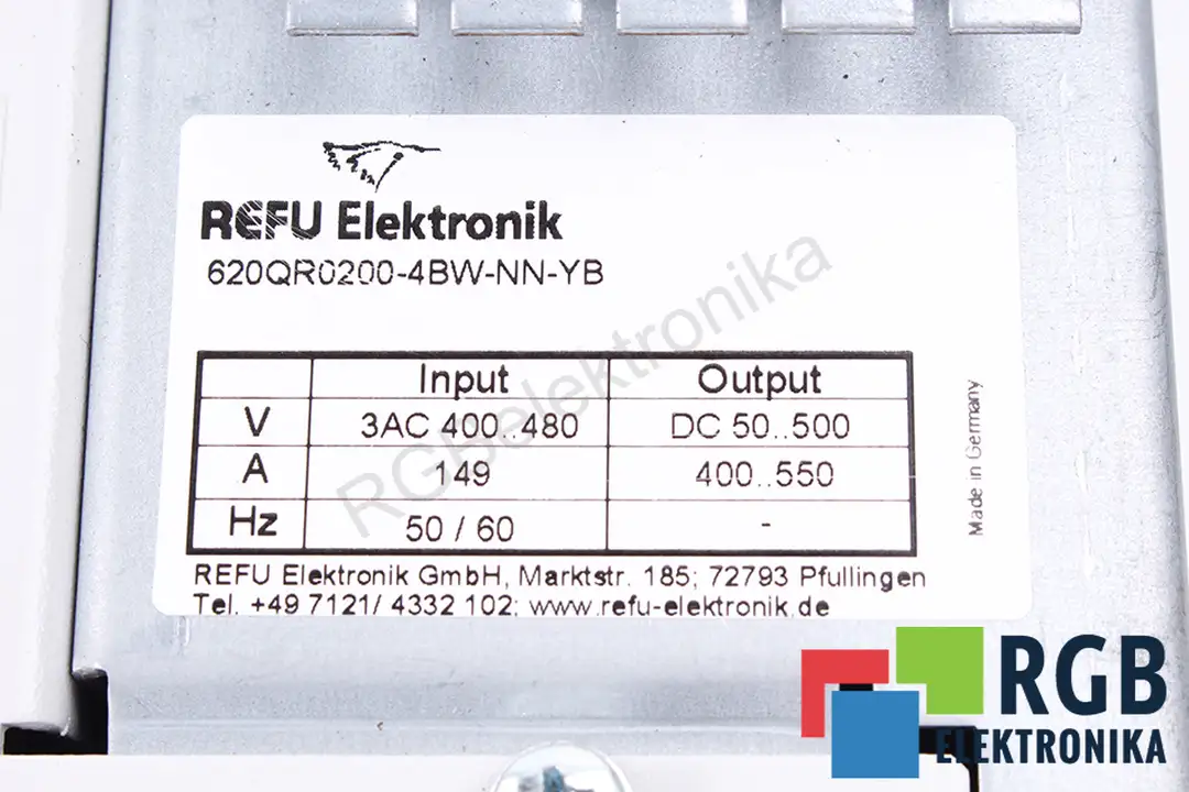 620qr0200-4bw-nn-yb REFU ELEKTRONIK naprawa