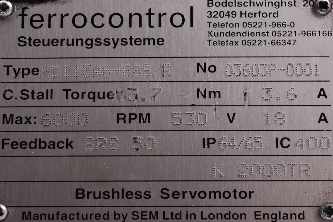 HD115A6-88S/R FERROCONTROL