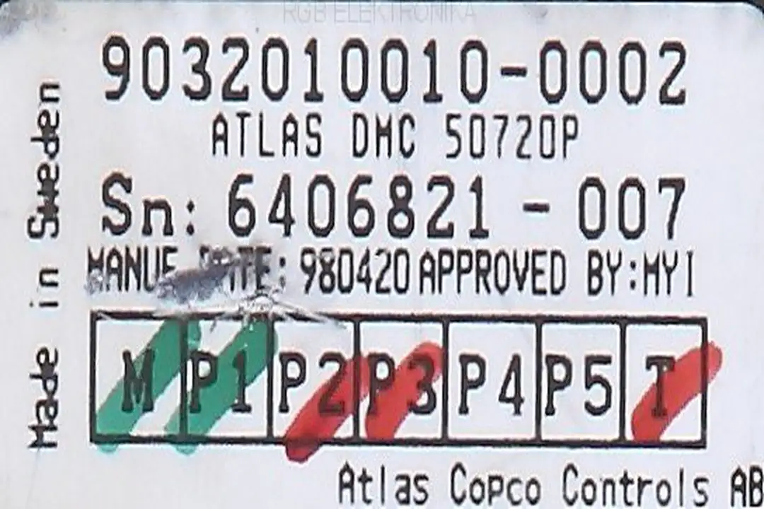 dmc-50720p ATLAS COPCO naprawa
