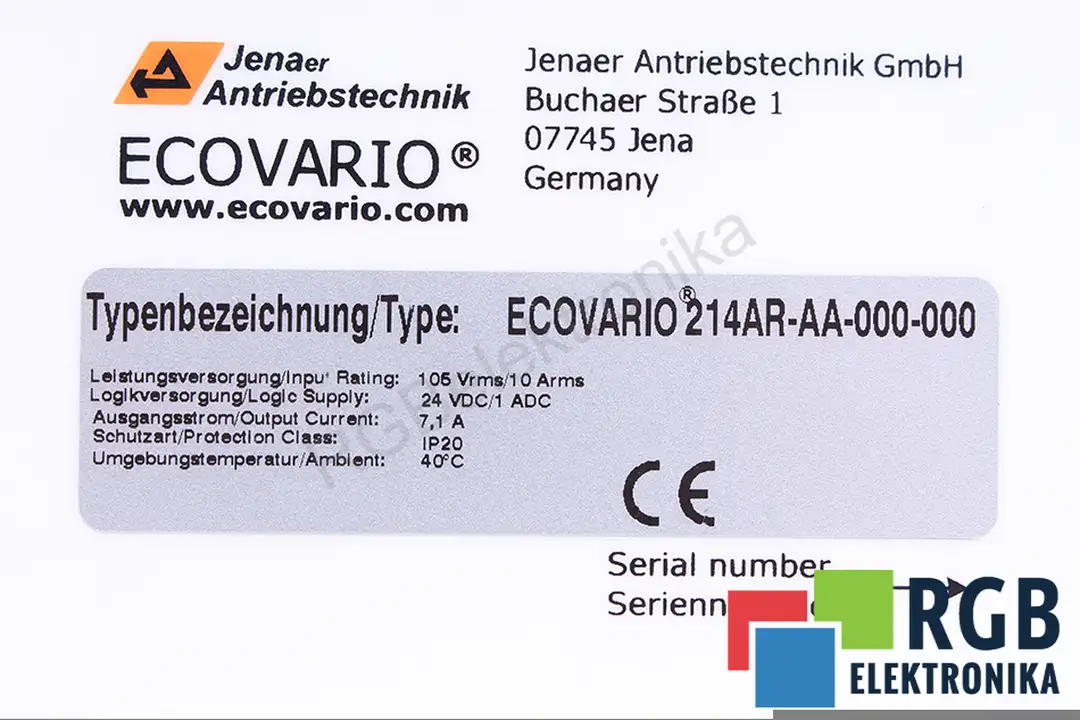 ECOVARIO214AR-AA-000-000 JENAER ANTRIEBSTECHNIK