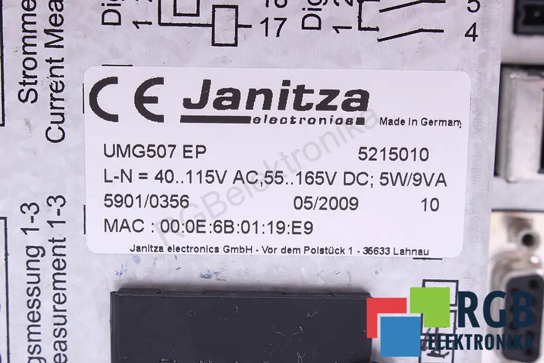UMG507 JANITZA ELECTRONICS