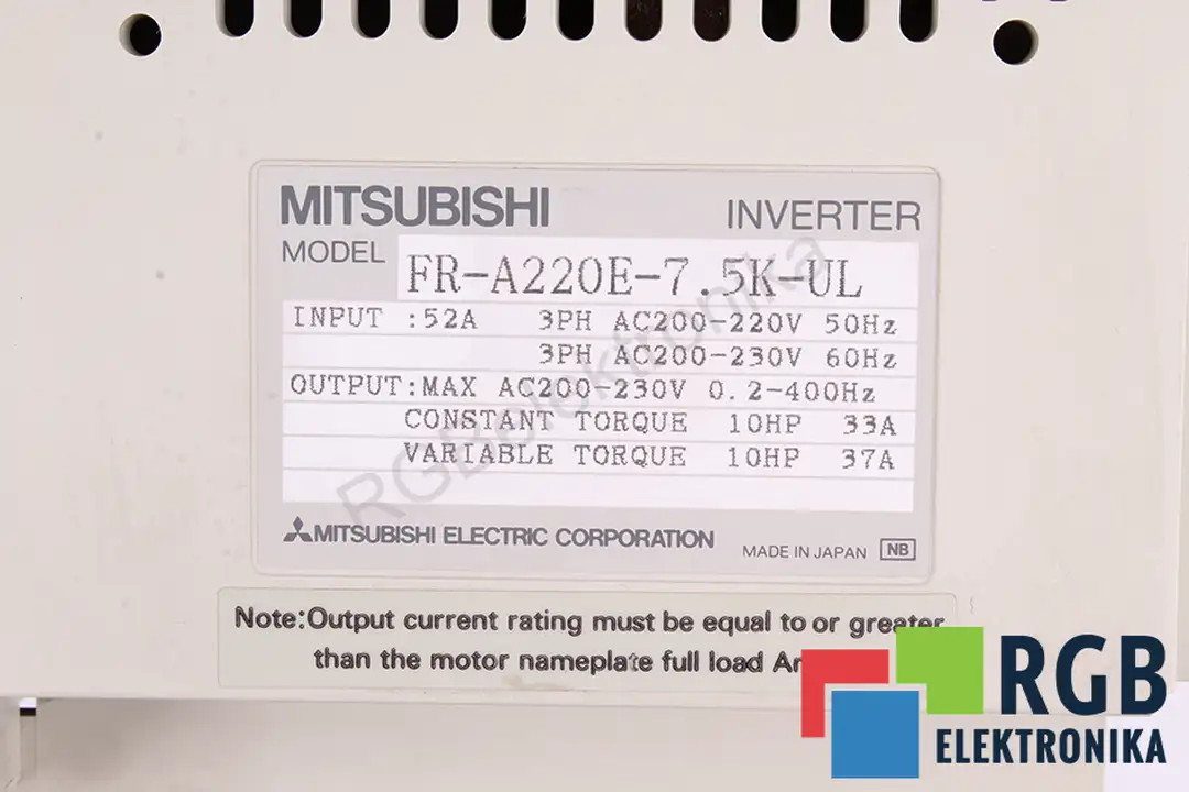 serwis fr-a220e-7.5k-ul MITSUBISHI ELECTRIC