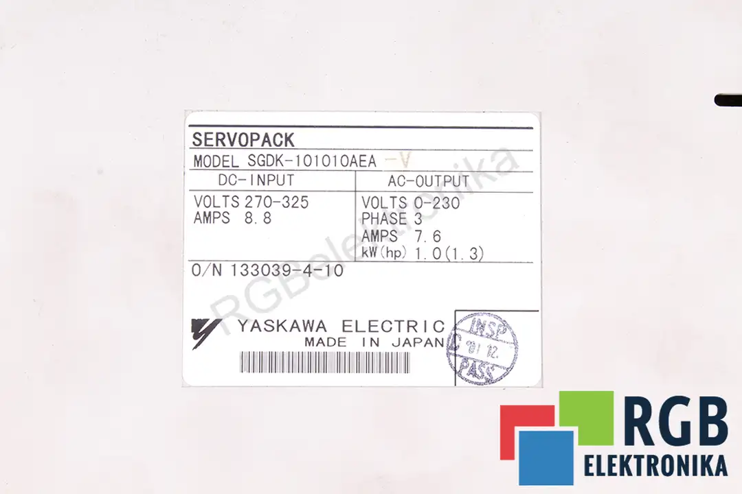 sgdk-101010aea-v YASKAWA naprawa