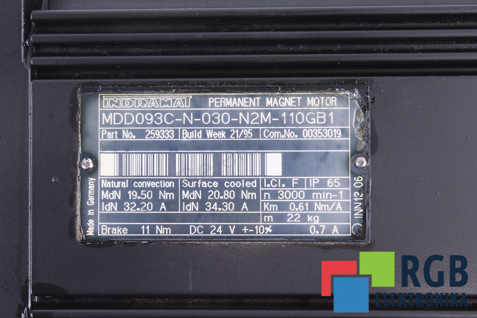 MDD093C-N-030-N2M-110GB1 INDRAMAT