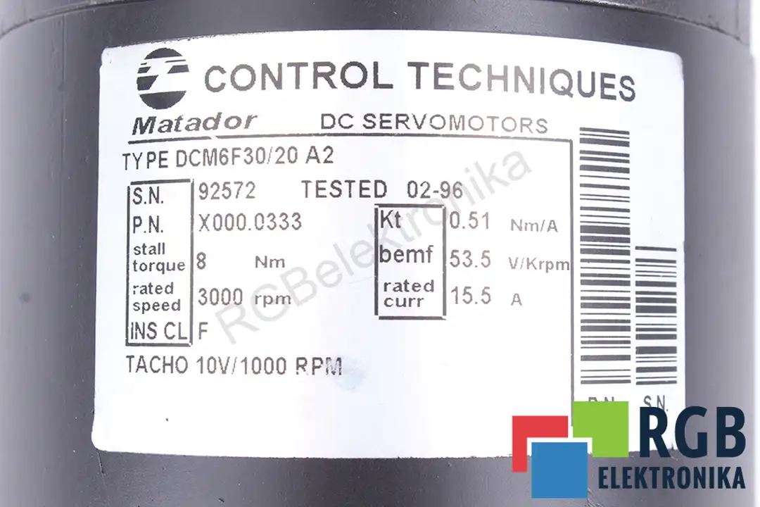 DCM6F30/20A2 CONTROL TECHNIQUES