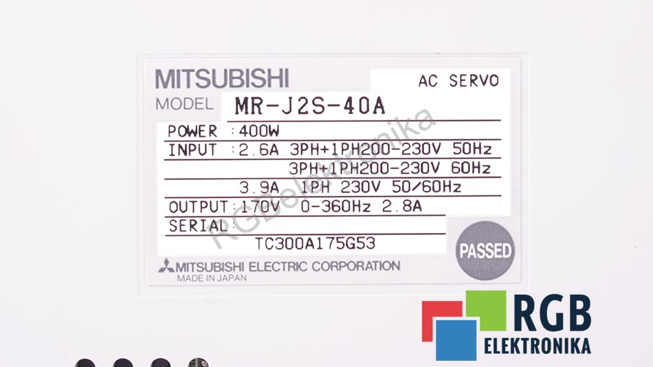 mr-j2s-40a MITSUBISHI ELECTRIC naprawa