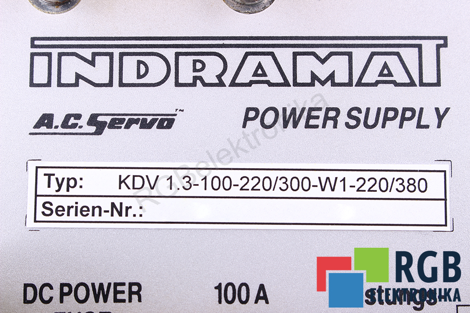 KDV1.3-100-220/300-W1-220/380 INDRAMAT